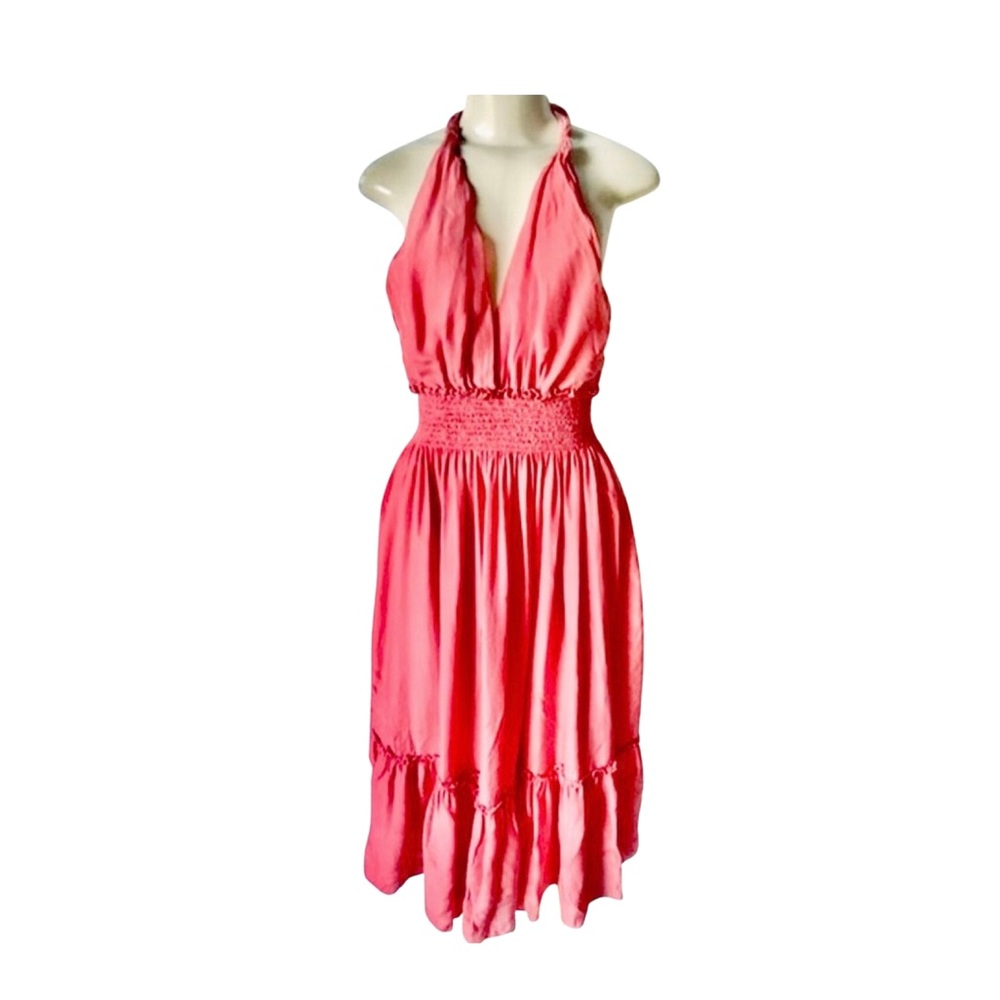 bcbg red halter dress BCBGMaxAzria | Dresses | Max Azria Peach Silk neckline_Thick Straps